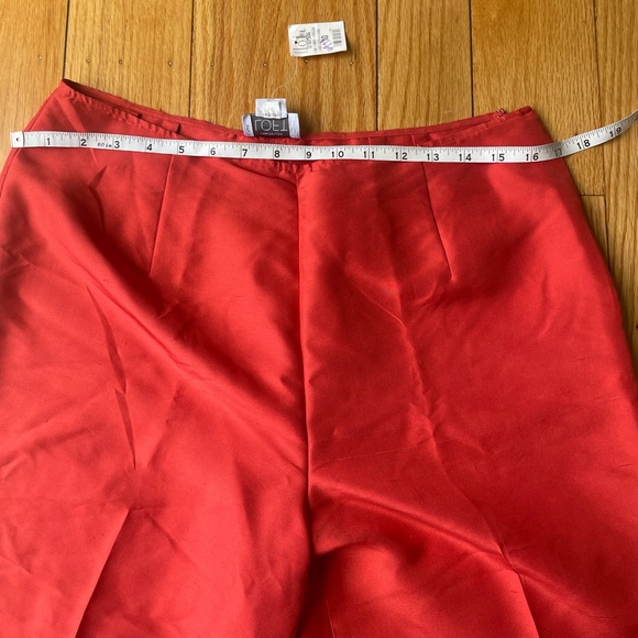 Ann Taylor LOFT orange/red cropped pant. - Picture 3 of 5